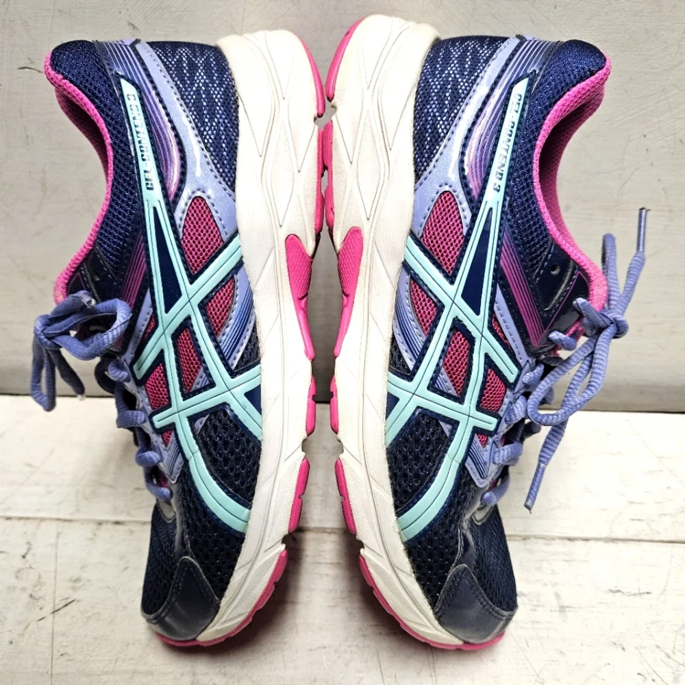 Asics T5F9N Gel Contend 3 running athletic shoes sneakers ~ womens 6.5 blue/pink